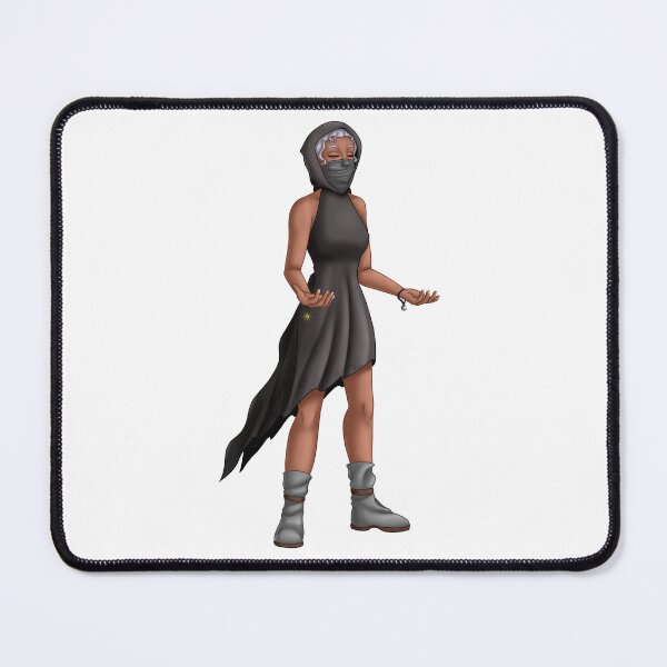 Item preview, Wicce with closed eyes wearing an asymmetrical dress nb designed and sold by AssortedDrawings.
