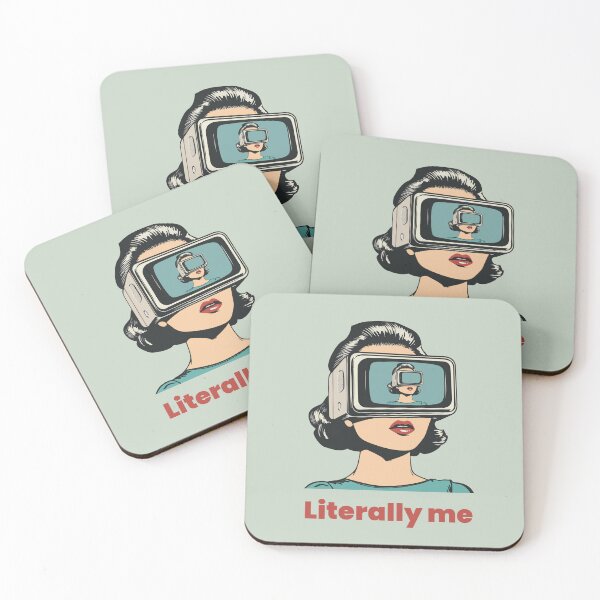 Item preview, Literally Me Virtual Reality Art - Funny VR Glasses Parody Meme designed and sold by CroesCreations.