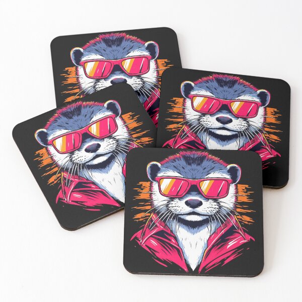 Item preview, Retro Funny Otter in Sunglasses designed and sold by TomFrontierArt.