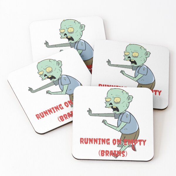 Item preview, Running on Empty (Brains) | Funny Zombie Word Design designed and sold by TrueMotion.