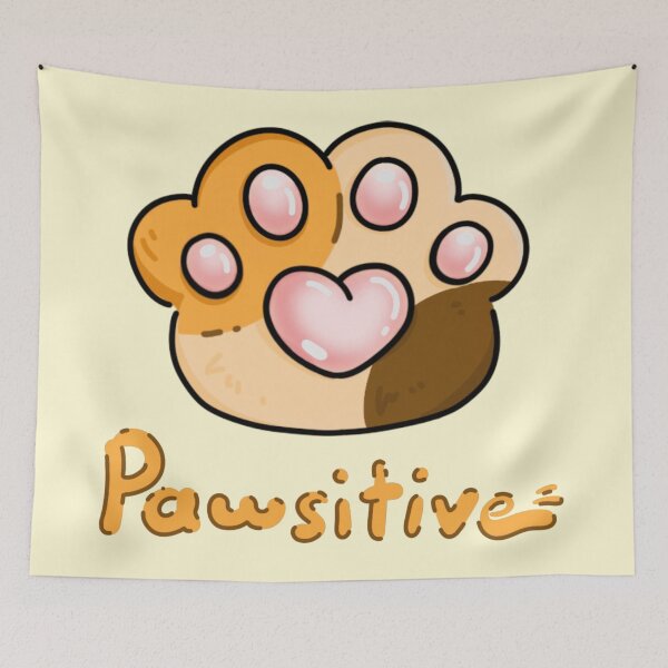 Item preview, Stay Pawsitive Cat Paw designed and sold by Random 00.