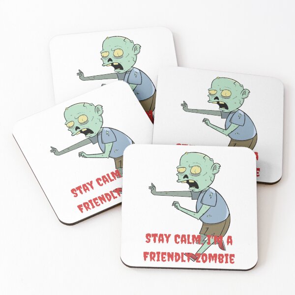 Item preview, Stay Calm, I’m a Friendly Zombie | Funny Zombie Word Design designed and sold by TrueMotion.