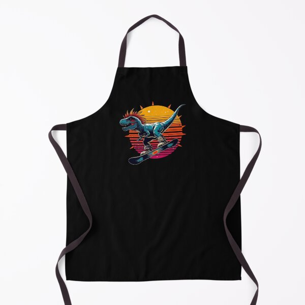 Item preview, Funny Retro Tyrannosaurus Dinosaur Snowboarder designed and sold by TomFrontierArt.