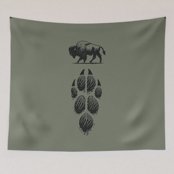 Item preview, Bison and Its Track designed and sold by Blink Art Studio.