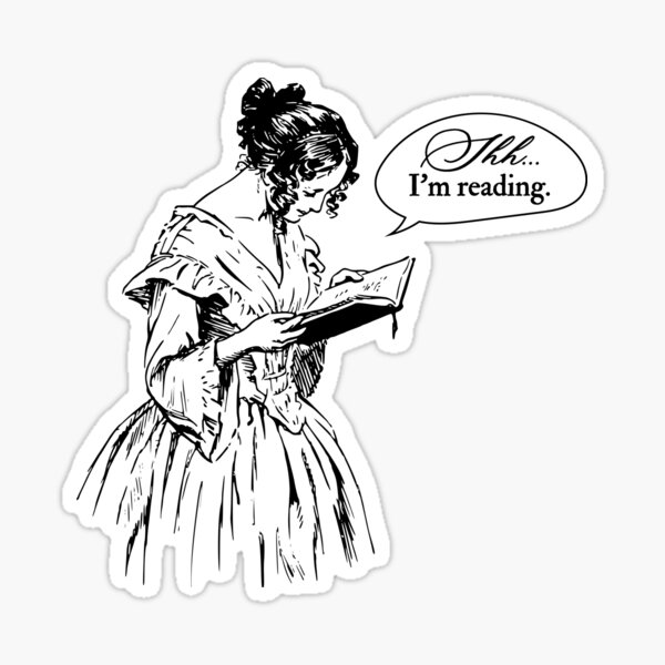 Item preview, Shh... I'm Reading Victorian Regency Girl with Book designed and sold by Taiga-Design.