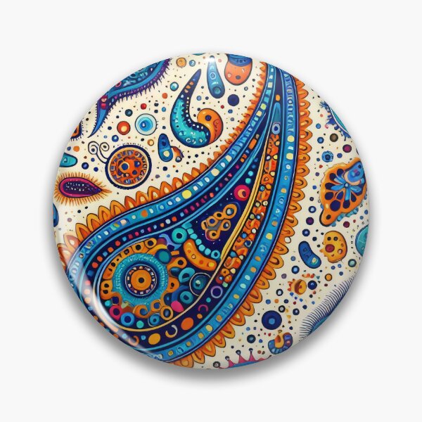 Item preview, Paisley Amoeba Folk Art pattern  by heidiannemorris designed and sold by FOLK ART FUSION by heidiannemorris.