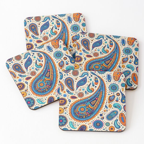 Item preview, Paisley Amoeba Folk Art pattern  by heidiannemorris designed and sold by FOLK ART FUSION by heidiannemorris.