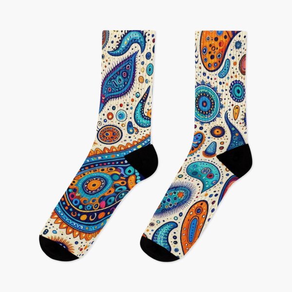 Item preview, Paisley Amoeba Folk Art pattern  by heidiannemorris designed and sold by FOLK ART FUSION by heidiannemorris.