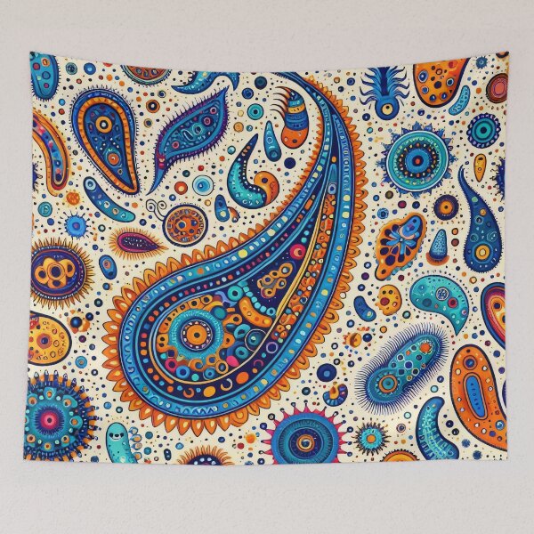 Item preview, Paisley Amoeba Folk Art pattern  by heidiannemorris designed and sold by FOLK ART FUSION by heidiannemorris.