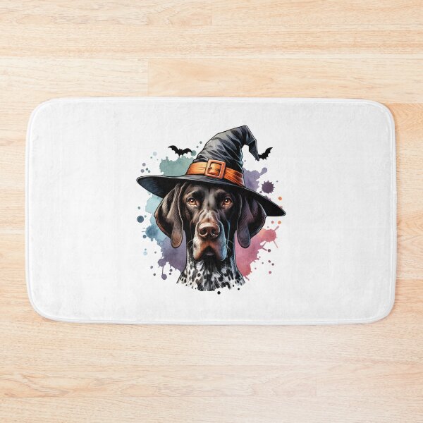 Item preview, German Shorthaired Pointer with Halloween Witch Hat designed and sold by MyCozyCorner24.