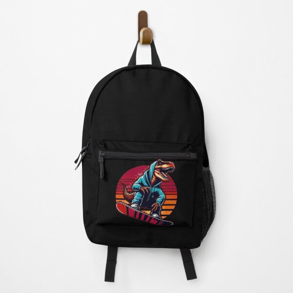 Item preview, Cool Retro Tyrannosaurus Dinosaur Snowboarder designed and sold by TomFrontierArt.