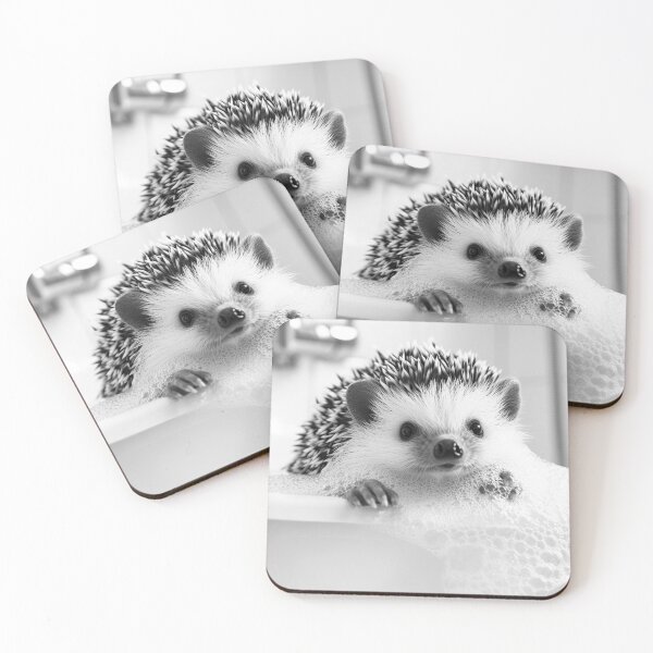 Item preview, Hedgehog Taking a Bath, Funny Vintage Animal Photo designed and sold by CheekyAnimalz.
