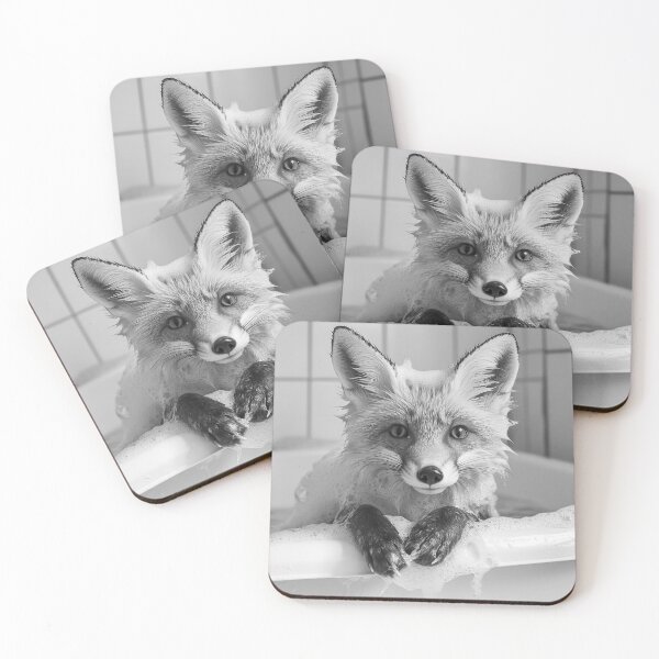 Item preview, Fox Taking a Bath, Funny Vintage Animal Photo designed and sold by CheekyAnimalz.