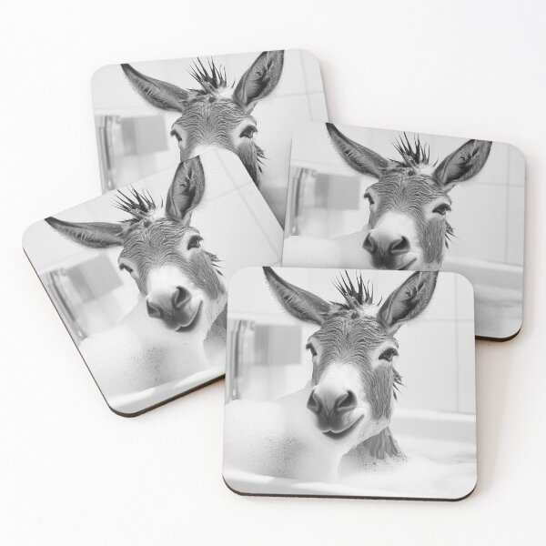 Item preview, Donkey Taking a Bath, Funny Vintage Animal Photo designed and sold by CheekyAnimalz.