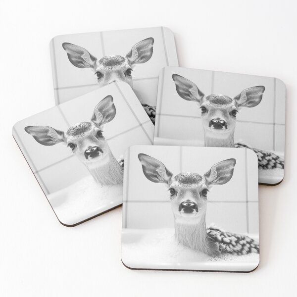 Item preview, Deer Taking a Bath, Funny Vintage Animal Photo designed and sold by CheekyAnimalz.