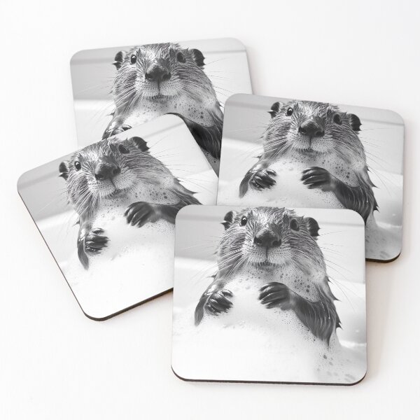 Item preview, Beaver Taking a Bath, Funny Vintage Animal Photo designed and sold by CheekyAnimalz.