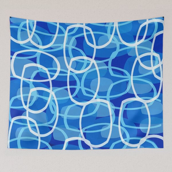 Item preview, Retro Blue Abstract Pattern designed and sold by Andrew  Hitchen.