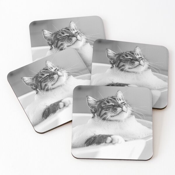 Item preview, Cat Taking a Bath, Funny Vintage Animal Photo designed and sold by CheekyAnimalz.