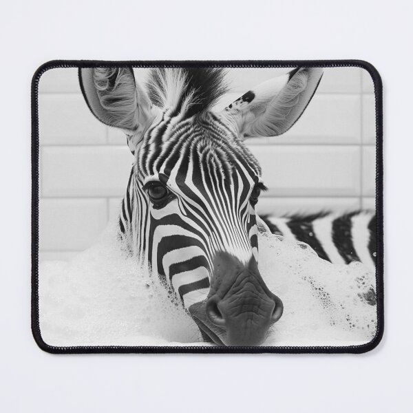 Item preview, Zebra Taking a Bath, Funny Vintage Animal Photo designed and sold by CheekyAnimalz.