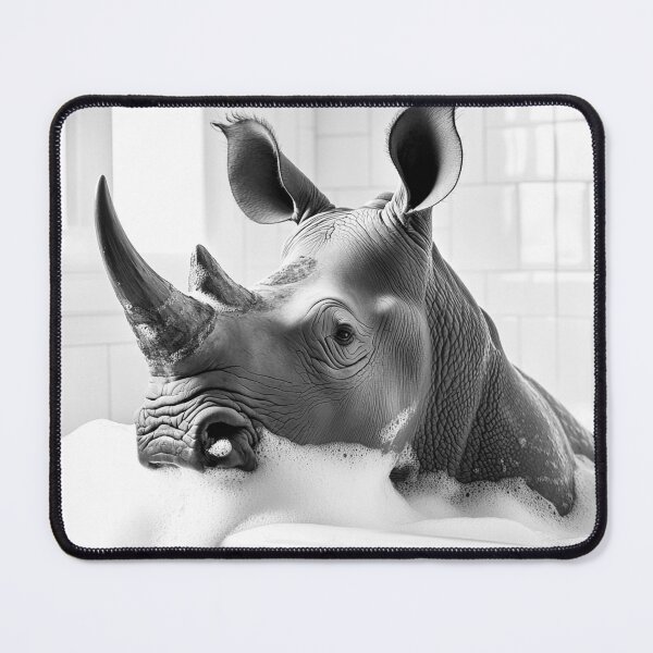 Item preview, Rhino Taking a Bath, Funny Vintage Animal Photo designed and sold by CheekyAnimalz.