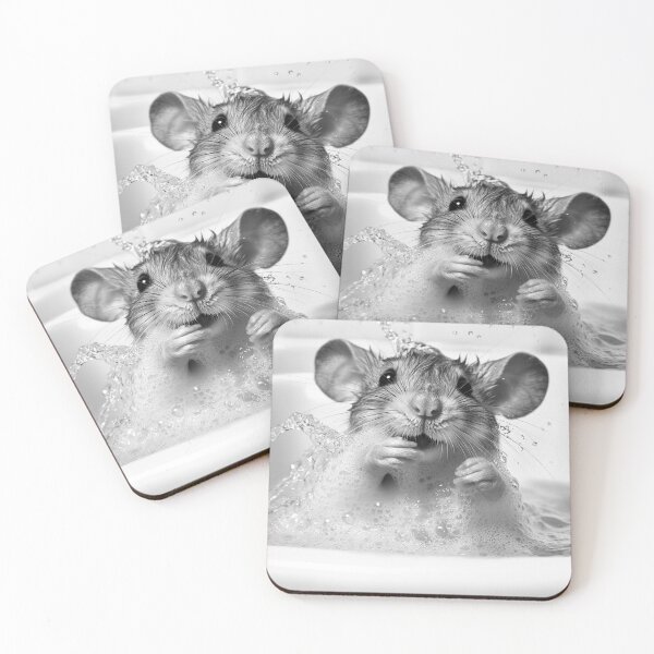 Item preview, Mouse Taking a Bath, Funny Vintage Animal Photo designed and sold by CheekyAnimalz.