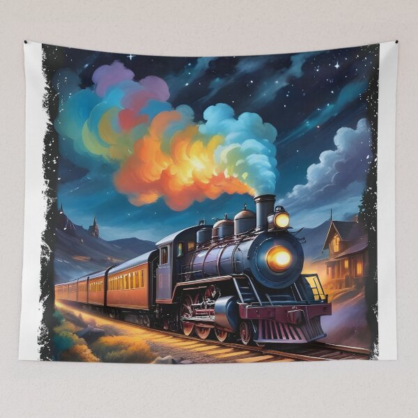 Item preview,  V.Gogh Steam Train, Steam Train Locomotive, vintage train designed and sold by VISIONSTURME.