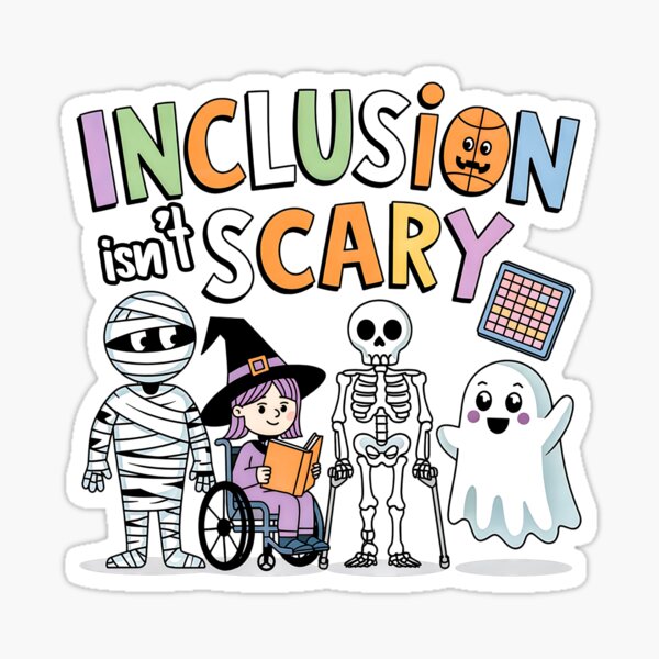Item preview, Inclusion Isn't Scary Halloween Costume Mummy Ghost Boo designed and sold by NexaArts.