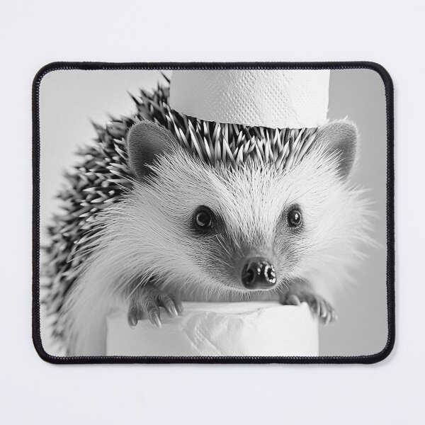 Item preview, Hedhehog in Bathroom with Toilet Paper on Head designed and sold by CheekyAnimalz.