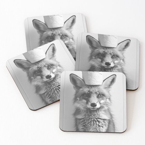 Item preview, Fox in Bathroom with Toilet Paper on Head designed and sold by CheekyAnimalz.