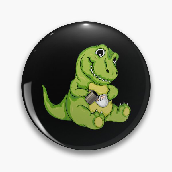 Artikelvorschau, Niedlicher T-Rex gießt Latte Art Kaffee Dinosaurier Barista entworfen und verkauft von DSWShirts.