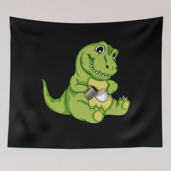 Item preview, Cute T-Rex Pouring Latte Art Coffee Dinosaur Barista designed and sold by DSWShirts.