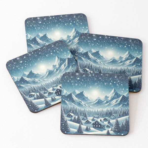 Item preview, Falling Snowflakes Snowy Landscape designed and sold by Simplybe1.