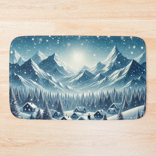 Item preview, Falling Snowflakes Snowy Landscape designed and sold by Simplybe1.