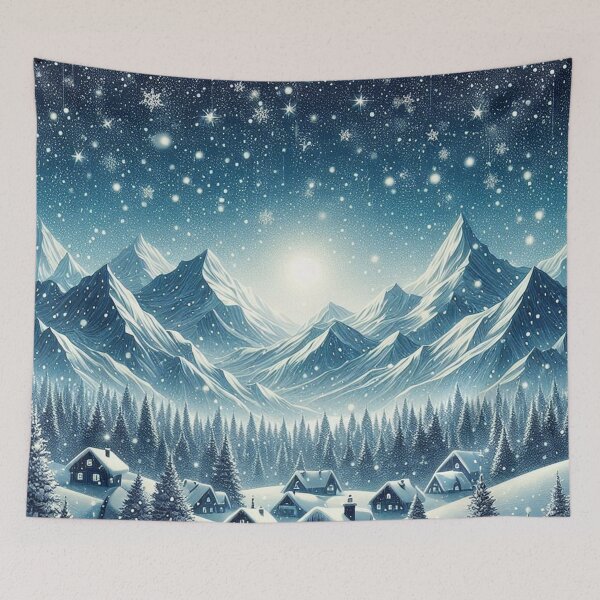 Item preview, Falling Snowflakes Snowy Landscape designed and sold by Simplybe1.