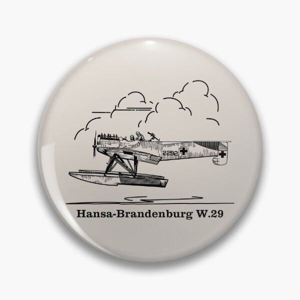 Item preview, Hansa-Brandenburg W.29 German WW1 Floatplane Flying Clouds designed and sold by MilitaryMart.
