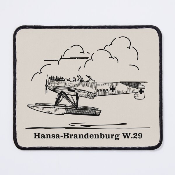Item preview, Hansa-Brandenburg W.29 German WW1 Floatplane Flying Clouds designed and sold by MilitaryMart.