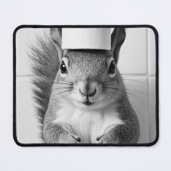 Item preview, Squirrel in Bathroom with Toilet Paper on Head designed and sold by CheekyAnimalz.