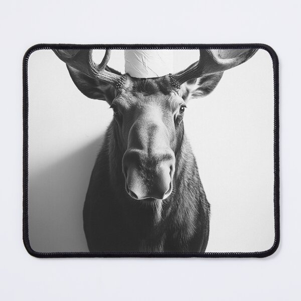 Item preview, Moose in Bathroom with Toilet Paper on Head designed and sold by CheekyAnimalz.