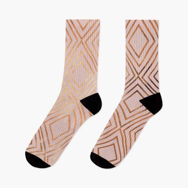 Item preview, Blush Pink and Gold Geometric Pattern designed and sold by bowsbotanicals.