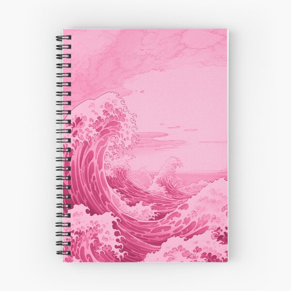 Item preview, Pink Vintage Japanese Waves Painting designed and sold by bowsbotanicals.