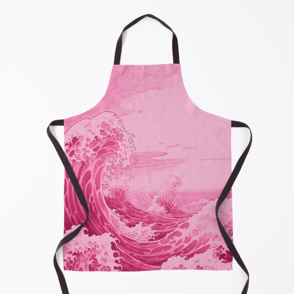 Item preview, Pink Vintage Japanese Waves Painting designed and sold by bowsbotanicals.