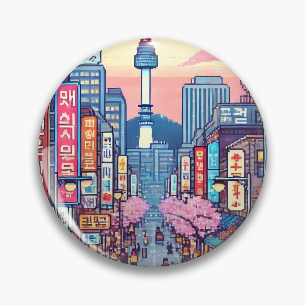 Item preview, Pixel Art Seoul South Korea designed and sold by Landsesse.
