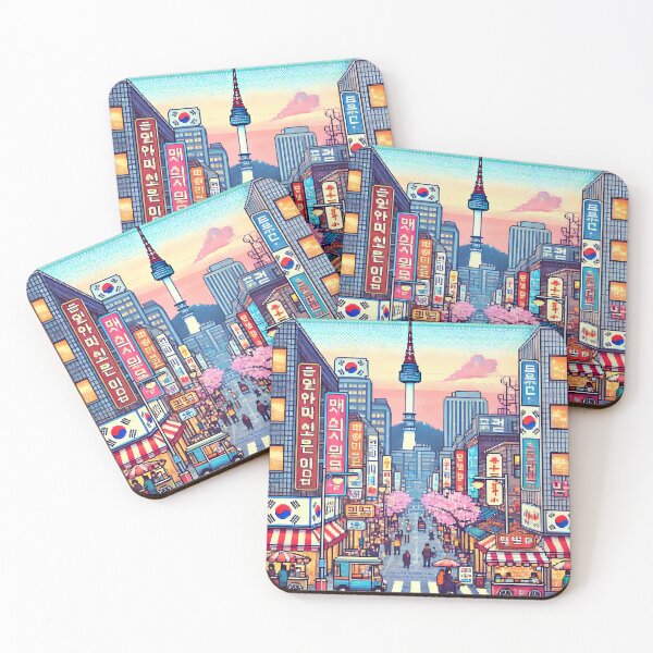 Item preview, Pixel Art Seoul South Korea designed and sold by Landsesse.