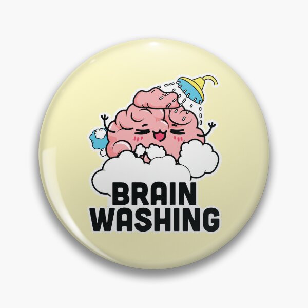 Item preview, Brain Washing Pun Cartoon Design - Clean Your Mind with a Smile! designed and sold by hitechmom.