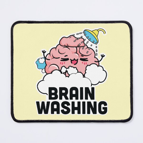 Item preview, Brain Washing Pun Cartoon Design - Clean Your Mind with a Smile! designed and sold by hitechmom.