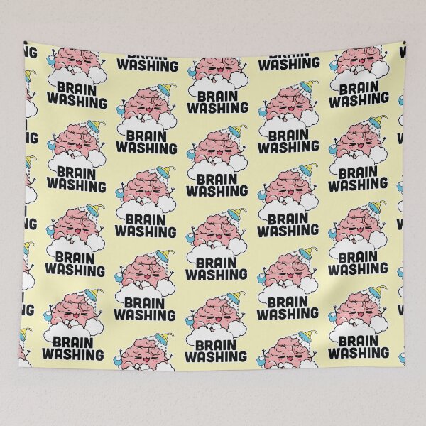 Item preview, Brain Washing Pun Cartoon Design - Clean Your Mind with a Smile! designed and sold by hitechmom.
