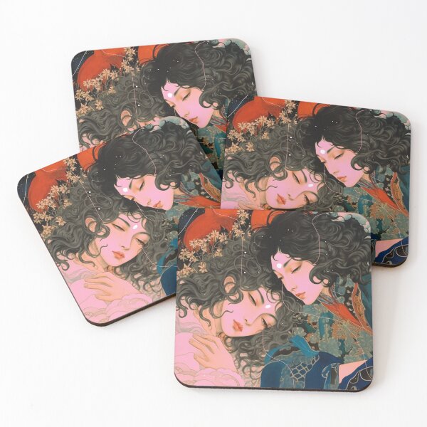 Item preview, Dark Romantic Japanese Couple designed and sold by bowsbotanicals.