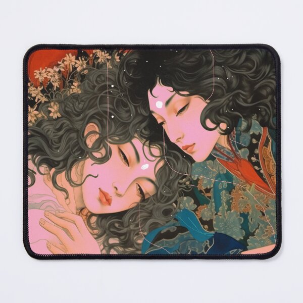 Item preview, Dark Romantic Japanese Couple designed and sold by bowsbotanicals.