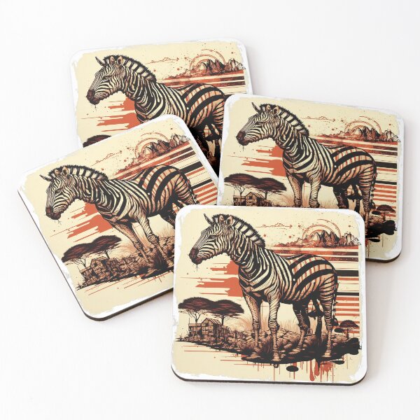 Item preview, Zebra's Grace: A Monochrome Masterpiece designed and sold by WildlifeSafari.