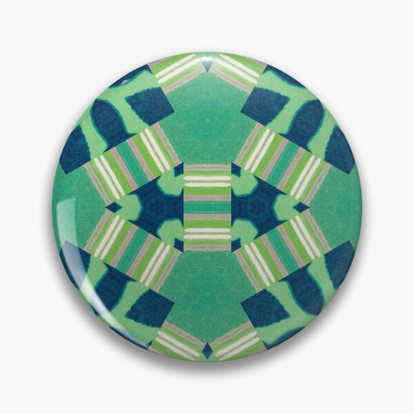 Item preview, Japanese Textile Collage Bleu Green Pattern Variation No.12 Mint Indigo Lime designed and sold by MirabiliaMagpie.
